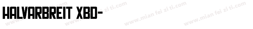 halvarbreit xbd字体转换